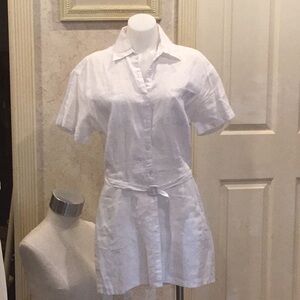 100% wht linen dress worn twice by Posse